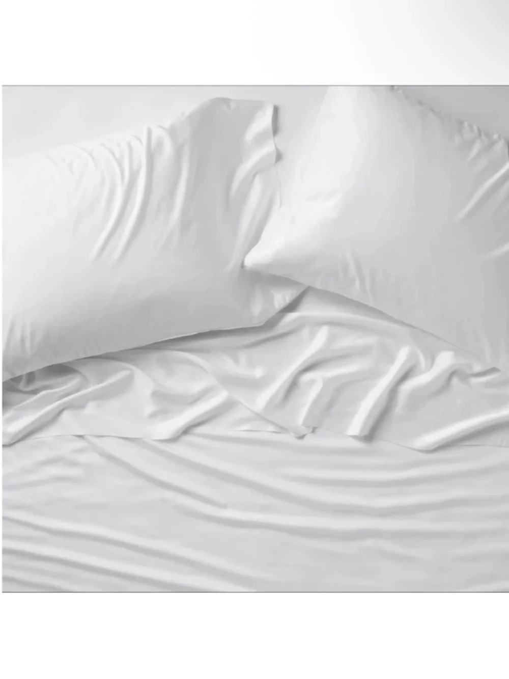 NWT King 400 Thread Count Rayon from Bamboo Sheet Set White - Casaluna
